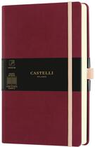 Couverture du livre « Carnet aquarela grand format quadrille cerise noire » de Castelli aux éditions Castelli Milano