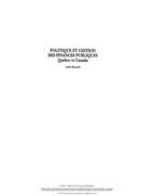 Couverture du livre « Politique et gestion des finances publiques ; Québec et Canada » de Andre Bernard aux éditions Presses De L'universite Du Quebec