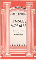 Couverture du livre « Pensées morales » de Saint-Cyran aux éditions Nel