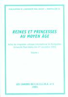 Couverture du livre « Reines Et Princesses Au Moyen Age Vol 1 » de Sans aux éditions Pub De L'universite De Montpellier
