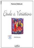Couverture du livre « Etude et variations pour piano » de Ruelle Patrick aux éditions Delatour