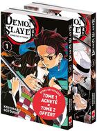 Couverture du livre « Demon Slayer: Pack découverte T01 & T02 » de Koyoharu Gotouge aux éditions Panini