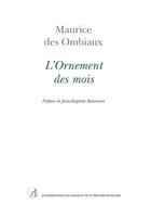 Couverture du livre « L'Ornement des mois » de Maurice Des Ombiaux aux éditions Arllf