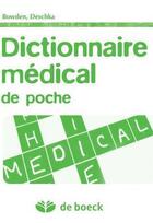 Couverture du livre « Dictionnaire médical de poche » de Pierre Sprumont aux éditions De Boeck Superieur