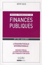 Couverture du livre « L'évasion fiscale internationale » de  aux éditions Lgdj