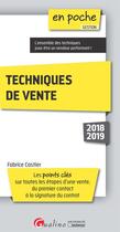 Couverture du livre « Techniques de vente (édition 2018/2019) » de Fabrice Castier aux éditions Gualino