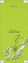 Couverture du livre « Recettes immorales » de Montalban aux éditions Epure