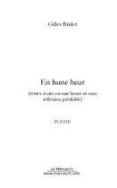 Couverture du livre « En hune heur » de Gilles Brulet aux éditions Editions Le Manuscrit