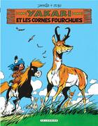 Couverture du livre « Yakari Tome 23 : Yakari et les cornes fourchues » de Derib et Job aux éditions Lombard