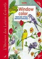 Couverture du livre « Windows colors ; peinture vitrail repositionnable » de Burda aux éditions Editions Carpentier