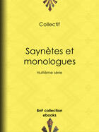 Couverture du livre « Saynètes et monologues » de  aux éditions Epagine