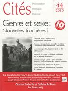 Couverture du livre « REVUE CITES t.44 ; genre et sexe : nouvelles frontières » de Revue Cites aux éditions Puf