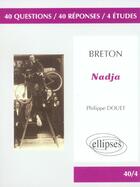 Couverture du livre « Breton, nadja » de Douet aux éditions Ellipses Marketing
