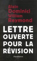 Couverture du livre « Lettre ouverte pour la révision » de Alain Dominici aux éditions Flammarion