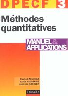 Couverture du livre « Dpecf 3 - 2003 ;  Methodes Quantitatives ; Manuel Et Applications » de Zouhhad et Houssaire et Aberlen aux éditions Dunod