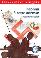 Couverture du livre « Inconnu à cette adresse » de Taylor K. Kressmann aux éditions Flammarion
