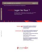 Couverture du livre « Les cahiers de la justice 3/2021 - juger les fous ? » de  aux éditions Dalloz