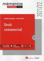 Couverture du livre « Droit commercial (édition 2021/2022) » de Lionel Andreu et Isabelle Serandour aux éditions Gualino