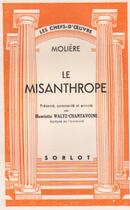 Couverture du livre « Le misanthrope » de Moliere aux éditions Nel