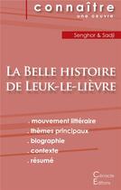 Couverture du livre « Fiche de lecture la belle histoire de Leuk-le-lièvre de Leopold Sedar Senghor » de Leopold Sedar Senghor aux éditions Editions Du Cenacle