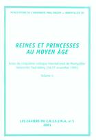 Couverture du livre « Reines Et Princesses Au Moyen Age Vol 2 » de Sans aux éditions Pub De L'universite De Montpellier
