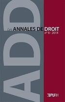 Couverture du livre « LES ANNALES DE DROIT T.8 » de Vanessa Brochot aux éditions Pu De Rouen