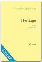 Couverture du livre « Héritage (extrait) » de Nicholas Shakespeare aux éditions Grasset Et Fasquelle