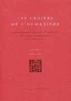 Couverture du livre « Les Cahiers de l'Humanisme : T.3-4 - 2002-2003 (édition 2002/2003) » de Auteurs Divers aux éditions Belles Lettres
