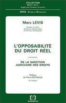 Couverture du livre « L'OPPOSABILITE DU DROIT REEL » de Levis/Marc aux éditions Economica