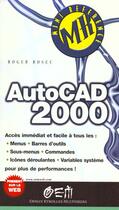 Couverture du livre « Autocad 2000 » de Rosec aux éditions Eyrolles