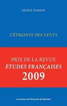 Couverture du livre « L'étreinte des vents » de Dorion H aux éditions Les Presses De L'universite De Montreal