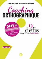 Couverture du livre « Coaching orthographique » de  aux éditions De Boeck Superieur