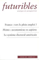 Couverture du livre « FRANCE : VERS LE PLEIN EMPLOI ? » de Delamarre/Vaisse aux éditions Futuribles