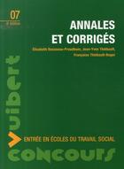 Couverture du livre « Concours d'entrée en écoles du travail social ; annales et corrigés t.7 (8e édition) » de  aux éditions Vuibert