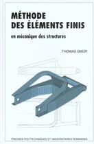 Couverture du livre « Meth elements finis meca » de Gmur aux éditions Ppur