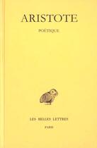 Couverture du livre « Poétique » de Aristote aux éditions Belles Lettres