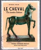 Couverture du livre « Le cheval en toutes lettres ; de l'art postal ou mail art » de Pierre Stephane Proust aux éditions Hugo Image