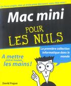 Couverture du livre « Mac mini pour les nuls » de Pogue/Jolivalt aux éditions First Interactive