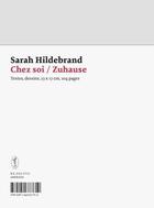 Couverture du livre « Chez soi / Zuhause » de Sarah Hildebrand aux éditions Art Et Fiction