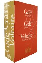 Couverture du livre « 40 ans folio ; Gros-Câlin ; Journal ; Candide ou l'optimisme » de Romain Gary et Voltaire et Andre Gide aux éditions Folio