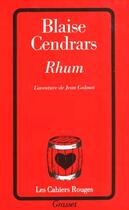 Couverture du livre « Rhum » de Blaise Cendrars aux éditions Grasset