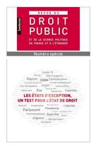 Couverture du livre « Les etats d'exception, un test pour l'etat de droit (revue du droit public - numero special) - numer » de  aux éditions Lgdj