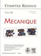 Couverture du livre « Comptes rendus academie des sciences, mecanique, t.333, fascicule 12, dec 2005 : fluid-solid interacti » de Glowinski Roland aux éditions Elsevier