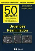 Couverture du livre « Urgences réanimation » de Bajer... aux éditions Estem