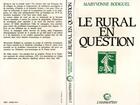 Couverture du livre « Le rural en question » de Maryvonne Bodiguel aux éditions L'harmattan