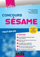 Couverture du livre « Concours SESAME ; tout-en-un (2e édition) » de Marie-Virginie Speller et Pia Boisbourdain et Catherine Baldit-Dufays et Marie-Annik Durand aux éditions Dunod