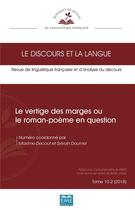 Couverture du livre « Le vertige des marges ou le » de Dournel/Decout aux éditions Eme Editions