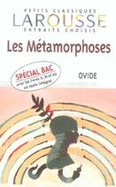 Couverture du livre « Les Metamorphoses » de Ovide aux éditions Larousse