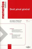 Couverture du livre « Droit pénal général » de Larguier-J+Conte-P aux éditions Dalloz