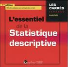 Couverture du livre « L'essentiel de la statistique descriptive » de Armelle Mathe aux éditions Gualino